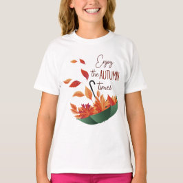 可愛い秋のかわいい秋/傘 Tシャツ