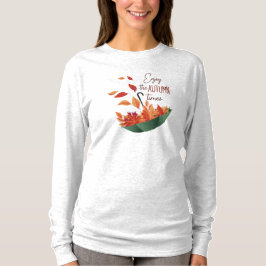 可愛い秋のかわいい秋/傘 Tシャツ