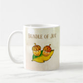 可愛い秋のどんぐり Bundle of Joy 双子の赤ちゃんのベビーシャワー コーヒーマグカップ (左)