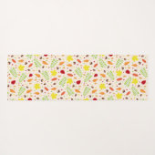 可愛い秋のカラフル葉とナッツ ヨガマット (裏面(横))