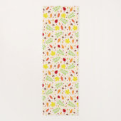 可愛い秋のカラフル葉とナッツ ヨガマット (裏面)