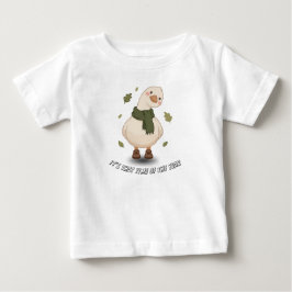 可愛い秋のキャラクターデザイン ベビーTシャツ