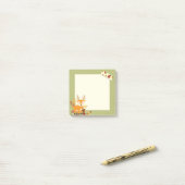 可愛い秋のタイム鹿3" x 3" Post-it® Notes ポストイット (デスク上)