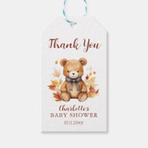 可愛い秋のテディベア赤ちゃんシャワーありがとう