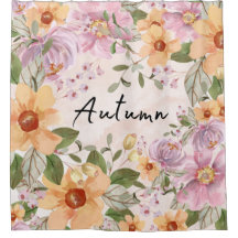 可愛い秋のフローラエレガントピンク背景文字