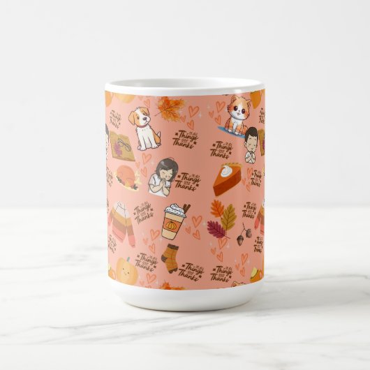 可愛い秋のマグカップ コーヒーマグカップ (中央)