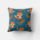 可愛い秋の色狐子供へ枕 クッション (裏面)