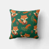 可愛い秋の色狐子供へ枕 クッション (裏面)