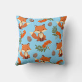 可愛い秋の色狐子供へ枕 クッション (裏面)