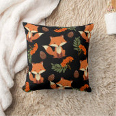 可愛い秋の色狐子供へ枕 クッション (ブランケット)