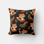 可愛い秋の色狐子供へ枕 クッション (正面)