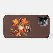 可愛い秋の鳥とあったかマフラー - 紅葉 Case-Mate iPhoneケース (裏面(横))