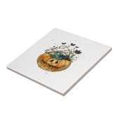 可愛い秋ウォーターカラーハロウィンパンプキンコースター タイル (側面)