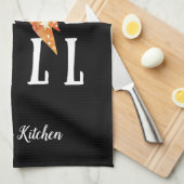 可愛い秋カスタムをテーマにしたパーソナライズされた キッチンタオル (四つ折り)