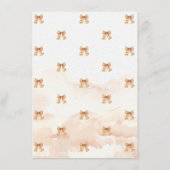 可愛い秋カボチャ弓ベビーシャワー エンクロージャーカード (裏面)