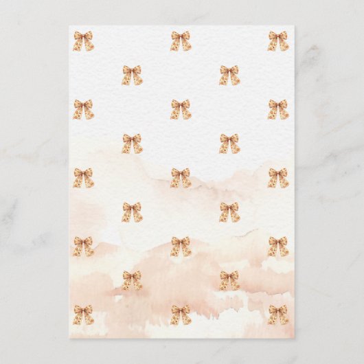 可愛い秋カボチャ弓ベビーシャワー エンクロージャーカード (裏面)