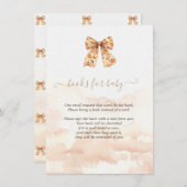 可愛い秋カボチャ弓ベビーシャワー エンクロージャーカード (正面/裏面)