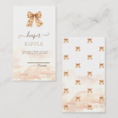 可愛い秋カボチャ弓ベビーシャワー エンクロージャーカード (正面/裏面)