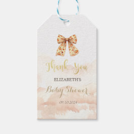 可愛い秋カボチャ弓ベビーシャワー ギフトタグ