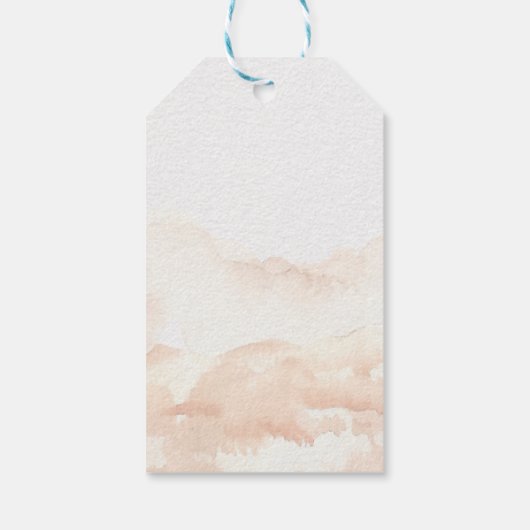 可愛い秋カボチャ弓ベビーシャワー ギフトタグ (裏面)