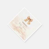 可愛い秋カボチャ弓ベビーシャワー スタンダードカクテルナプキン (角)