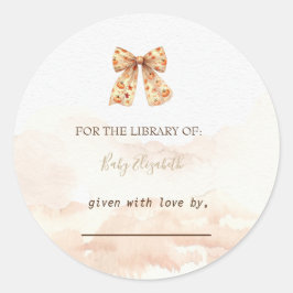 可愛い秋カボチャ弓ベビーシャワー ラウンドシール