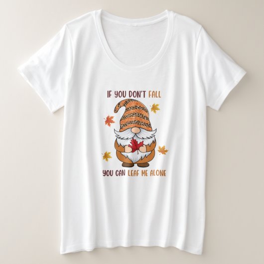 可愛い秋スイート・フォール・ノーム プラスサイズTシャツ (デザイン正面)