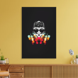 可愛い秋スパイダーとドドロップハット キャンバスプリント