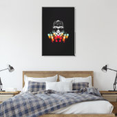 可愛い秋スパイダーとドドロップハット キャンバスプリント (インサイチュ (寝室))