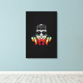 可愛い秋スパイダーとドドロップハット キャンバスプリント (インサイチュ (ウッドフロア))