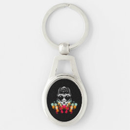 可愛い秋スパイダーとドドロップハット キーホルダー