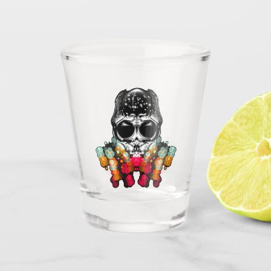 可愛い秋スパイダーとドドロップハット ショットグラス (正面)