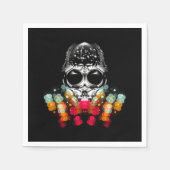 可愛い秋スパイダーとドドロップハット スタンダードカクテルナプキン (正面)