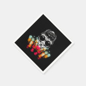 可愛い秋スパイダーとドドロップハット スタンダードカクテルナプキン (角)