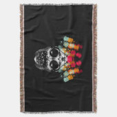 可愛い秋スパイダーとドドロップハット スローブランケット (正面縦)