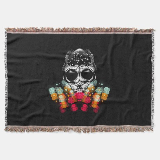 可愛い秋スパイダーとドドロップハット スローブランケット (正面)