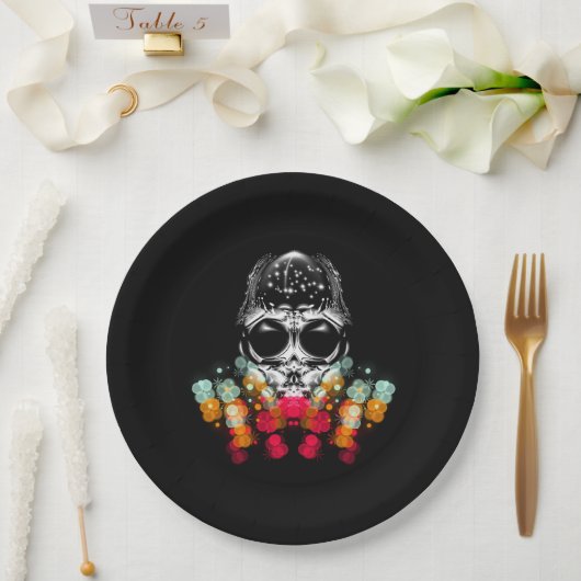 可愛い秋スパイダーとドドロップハット ペーパープレート (ウェディング)