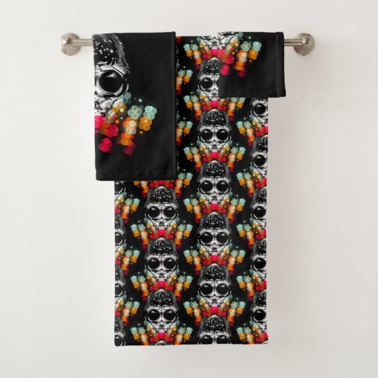 可愛い秋ハットパターン付きクモ バスタオルセット (インサイチュ)