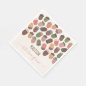 可愛い秋ピンクアクロンズガールファースト誕生日パーティー スタンダードランチョンナプキン (角)