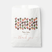 可愛い秋ピンクドングルズガールベビーシャワーパーティー フェイバーバッグ (正面)