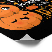 可愛い秋教えキュテストカボチャのパッチ先生Th ポスター (角)