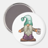 可愛い秋格言とコーヒーマグ マグネット (正面/裏面)