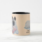 可愛い秋田の可愛い可愛いテディベアのスケッチ マグカップ (中央)