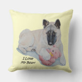 可愛い秋田の可愛い可愛いテディベアの写真 クッション (正面)