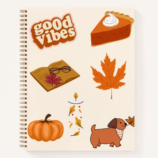 可愛い秋🍁🥨 ノートブック (正面)