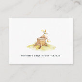 可愛い秋 – 秋赤ちゃんシャワー予約リクエスト エンクロージャーカード (裏面)