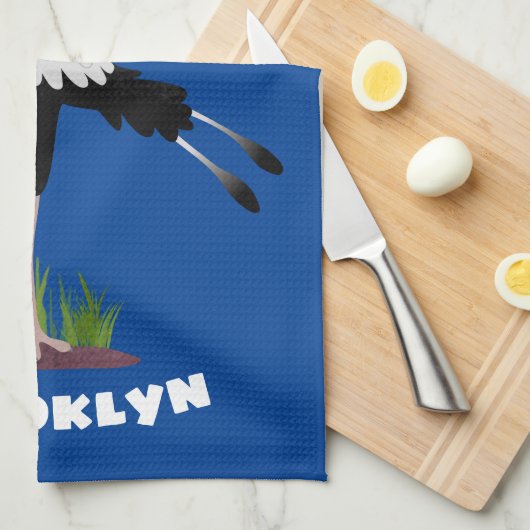 可愛い秘書書のノート漫画 キッチンタオル (四つ折り)