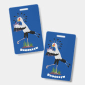 可愛い秘書書のノート漫画 バッジ (正面＆裏面)