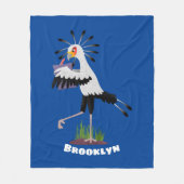 可愛い秘書書のノート漫画 フリースブランケット (正面)