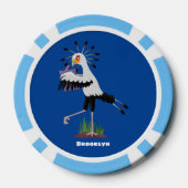 可愛い秘書書のノート漫画 ポーカーチップ (裏面)